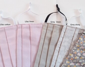 Linen Face Mask UK Linen Mask Single Layer Linen Natural Linen Adult Face Mask 100% Linen Mask Linen Face Mask Washable and Reusable