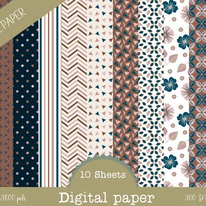Digital paper- Scrapbook Paper - Planner Paper - Background - 3600x3600plx 300dpi