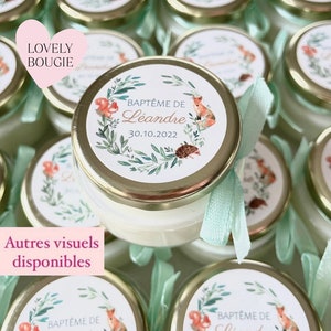 Mini bougie personnalisée cadeaux invités mariage-baptême 40ml -  France