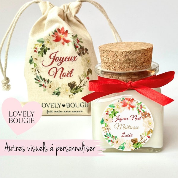 Bougie personnalisée cadeau nounou maîtresse atsem bouchon Liège - 120ml