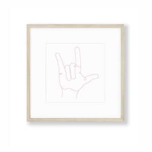 I Love You Hand ASL Sign Language Love Print