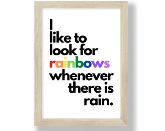 I Like to Look for Rainbows LDS Primary Song Quote Downloadable Print ...