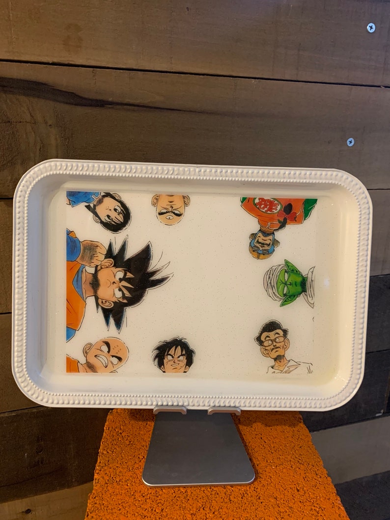 White Dragon Ball Z Rolling Tray/ DBZ Anime Rolling Tray/ Goku Etsy