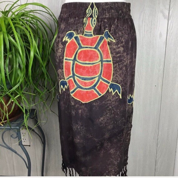 NWOT Vintage Handmade Turtle Tribal Boho Elastic … - image 4