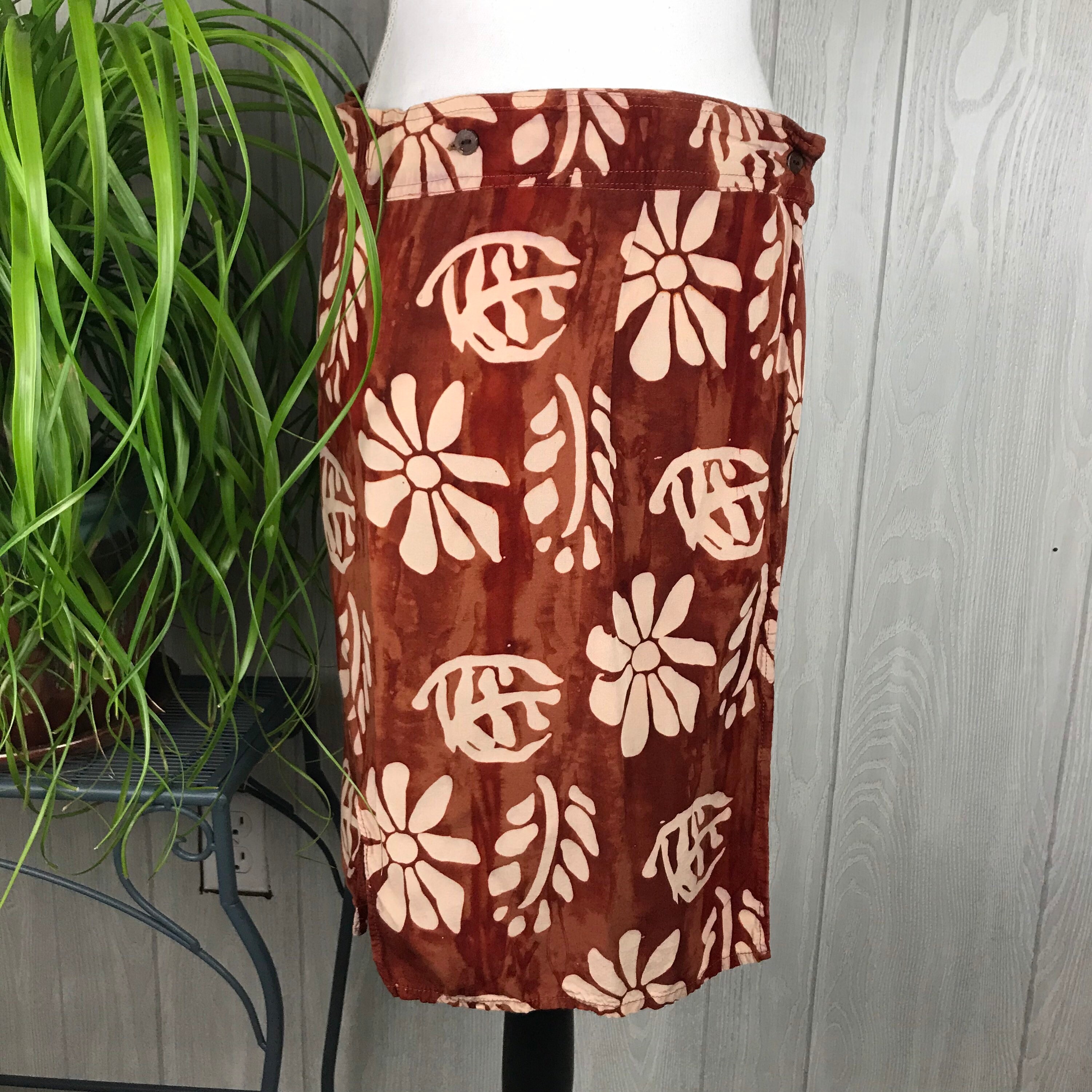 【NONCODE】Mitter wrap skirt one piece Midi Printed Wrap Skirt With Side Tie | Last Tango USA