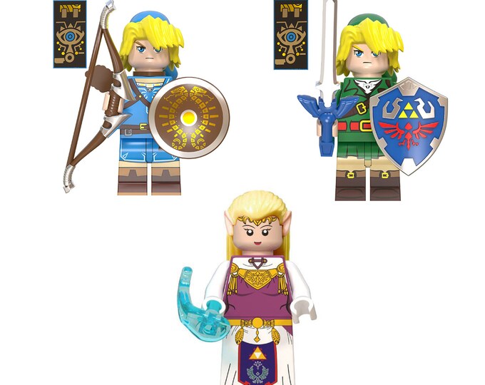 Set of 3 Legend of Zelda Link Figures - Etsy