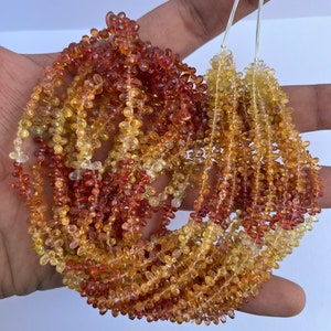 RARE Shaded Yellow Sapphire Faceted Drops    2x3x4x5mm  Natural Sapphire Drops    16 Inches Sapphire Drop    Yellow Sapphire Beads