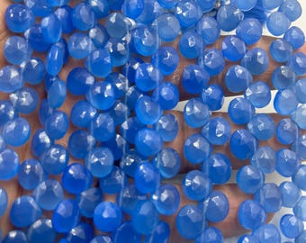 ブルーカルセドニー ハートシェイプ ブリオレット、AAA ブルー