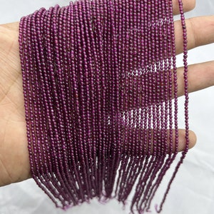 Mozambique granat släta runda pärlor 3 mm granat rund kula 13 tum granatpärlor Mozambique granat runda pärlor Enkla granat runda pärlor