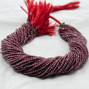 AAA+ Mozambique Garnet faceted Rondelle Beads   2mm Garnet Beads    13 Inch Garnet Beads     Rondelle Garnet Beads    Faceted Garnet Beads
