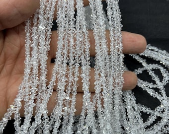 Natural Herkimer Diamond Nuggets Beads   5mm AAA Herkimer Beads    Herkimer Diamond Beads   Herkimer Diamond Rough   White Herkimer Diamond