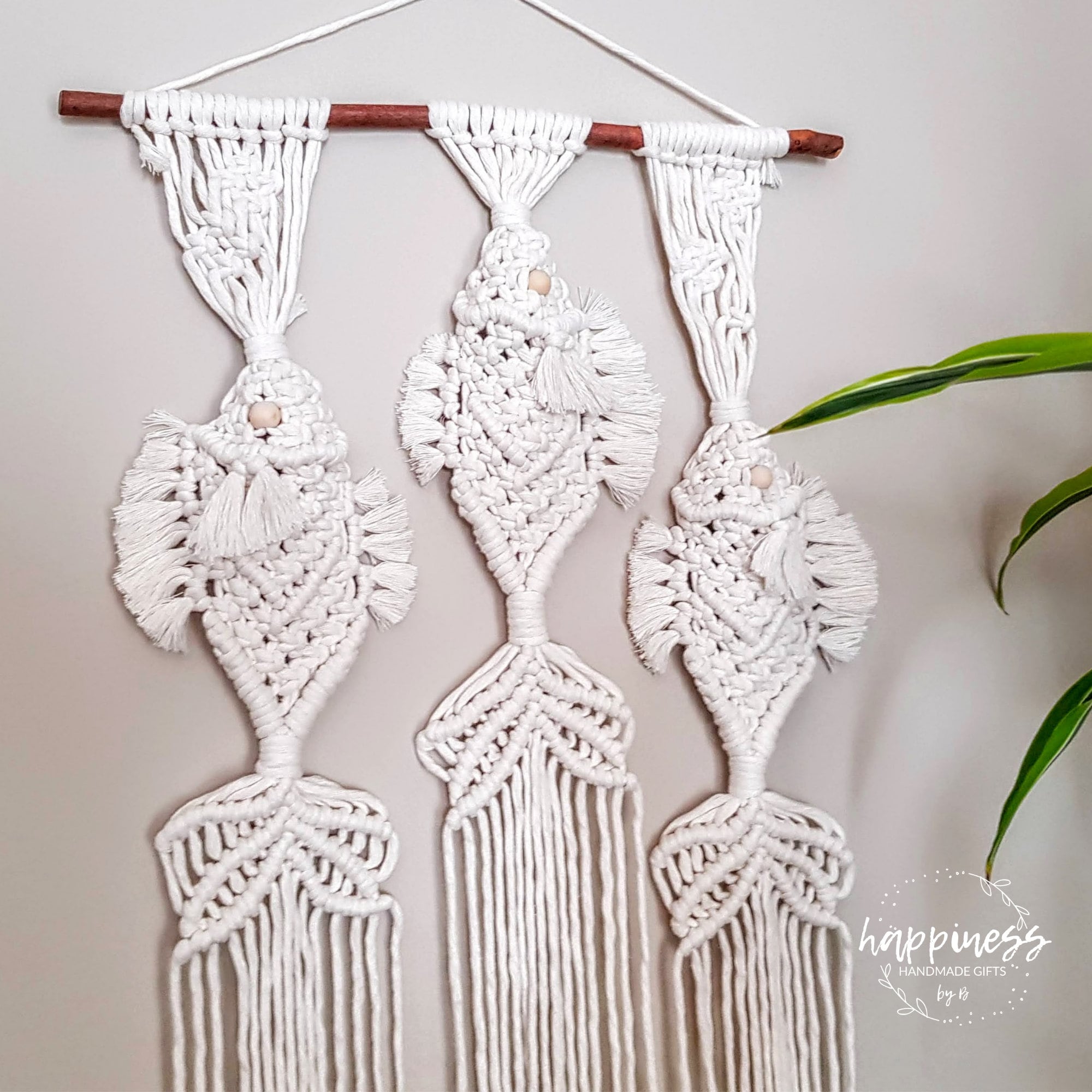DIY Macrame Kit Fish Macrame Wall Hanging Kit Macrame Etsy