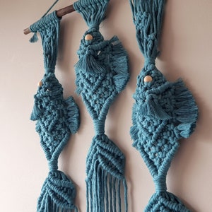 Macrame Pattern, Fish Macrame wall pattern, Beginner Intermediate, PDF & Video guide image 9