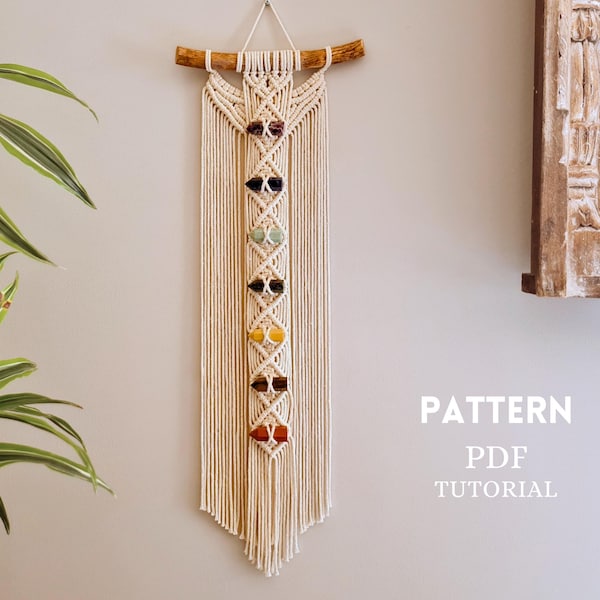 Macrame Pattern, Chakra Wall Hanging pattern