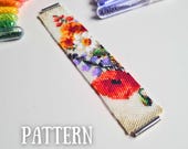 Wildflower Bracelet / Bookmark Pattern – Peyote Stitch Beading Pattern PDF