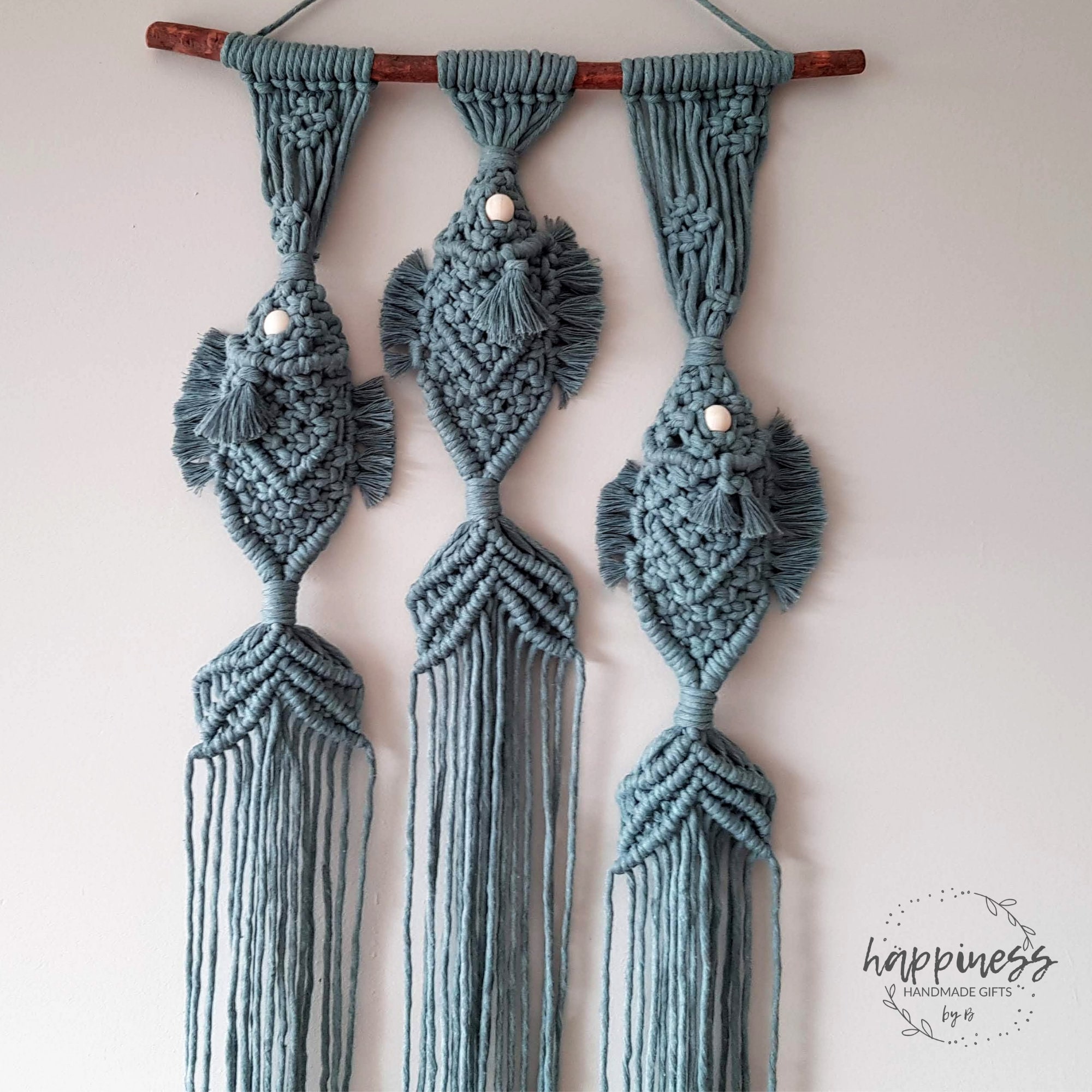 Macrame Fish Wall Hanging DIY Kit Make your own Macrame Set Etsy