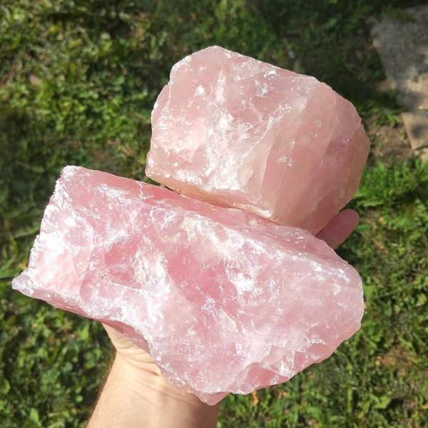 1kg - 2.5kg large rose quartz chunks - Raw Rose quartz - Raw Rose Quartz chunks