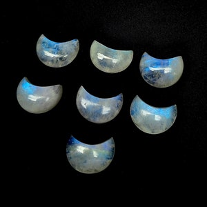 Amazing Quality Rainbow Moonstone Cabochon  Moon Shape Gemstone, Rainbow Moonstone Designer Pair Gemstone, Rainbow moonstone Matched Pair,