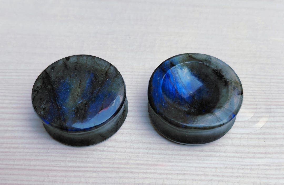 Beydodo Tappi Per Orecchini Piercing Acrilici - 2 Pezzi, Colore Nero, Varie Misure Da 14G A 30mm