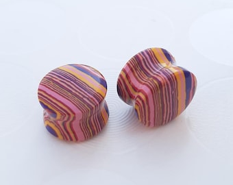 Red Tiger Multi Colour Gemstone, Tunnel Plug Double Flare Plug Smooth Polish Handmade Ear Stretcher Gauges Gemstone Red Tiger Plugs Earring