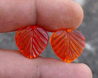 Orange  Quartz Carved  Gemstone, Tunnel Plug Double Flare Plug Smooth Polish Handmade Ear Stretcher Gauges Gemstone Quartz Plugs Earring