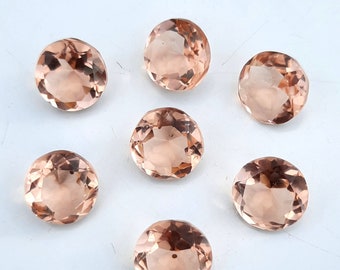 Erstaunlicher Champagner Quarz Cut Lot Edelstein Champagner Quarz Runde Designer 5 Stück Lot, Größe 10x10 mm, Champagner Quarz facettierten Edelstein