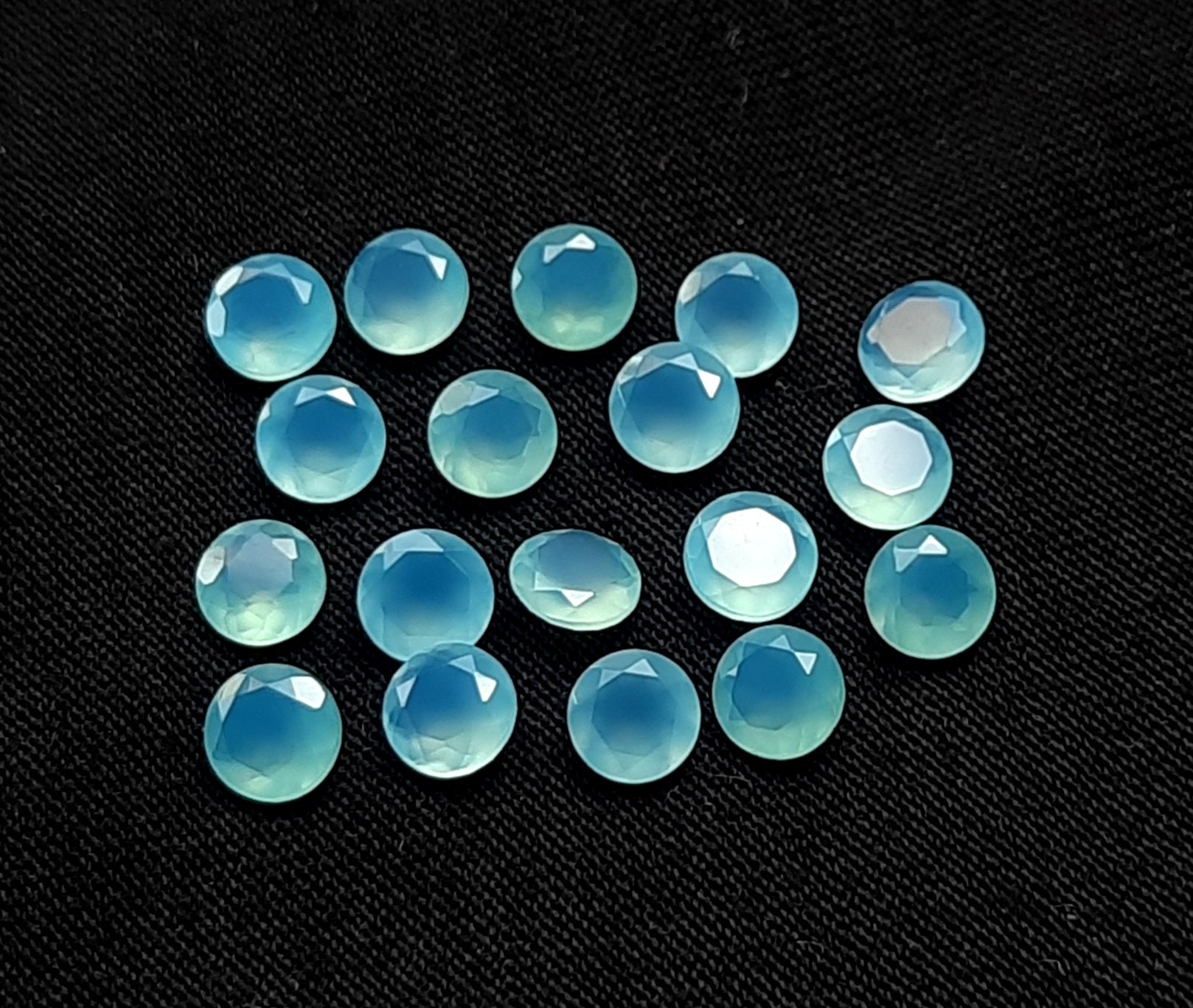 Amazing Quality Blue Onyx Cut Gemstone Lot Blue Onyx Round - Etsy