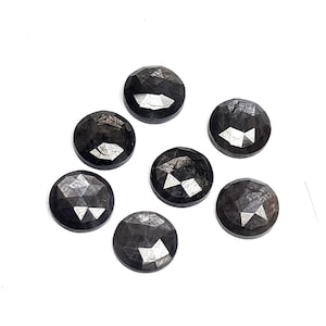 natural Grey sapphire rose cut Round slice lot, size 10x10 mm, amazing Grey sapphire 7 psc lot, Grey sapphire gemstone, 26 carat