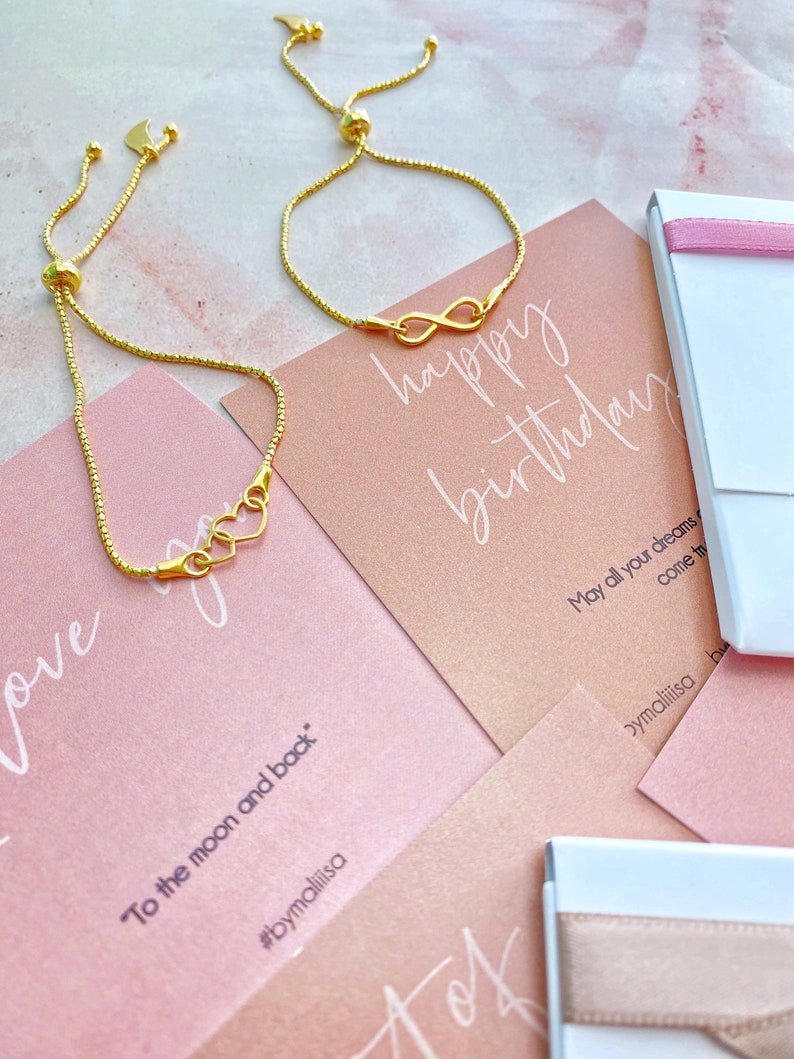 Heart Bracelet Chain Gold Bracelet,Gift For Her Bracelet for Sister For Her Adjustable Slider Bracelet Gold Bracelet