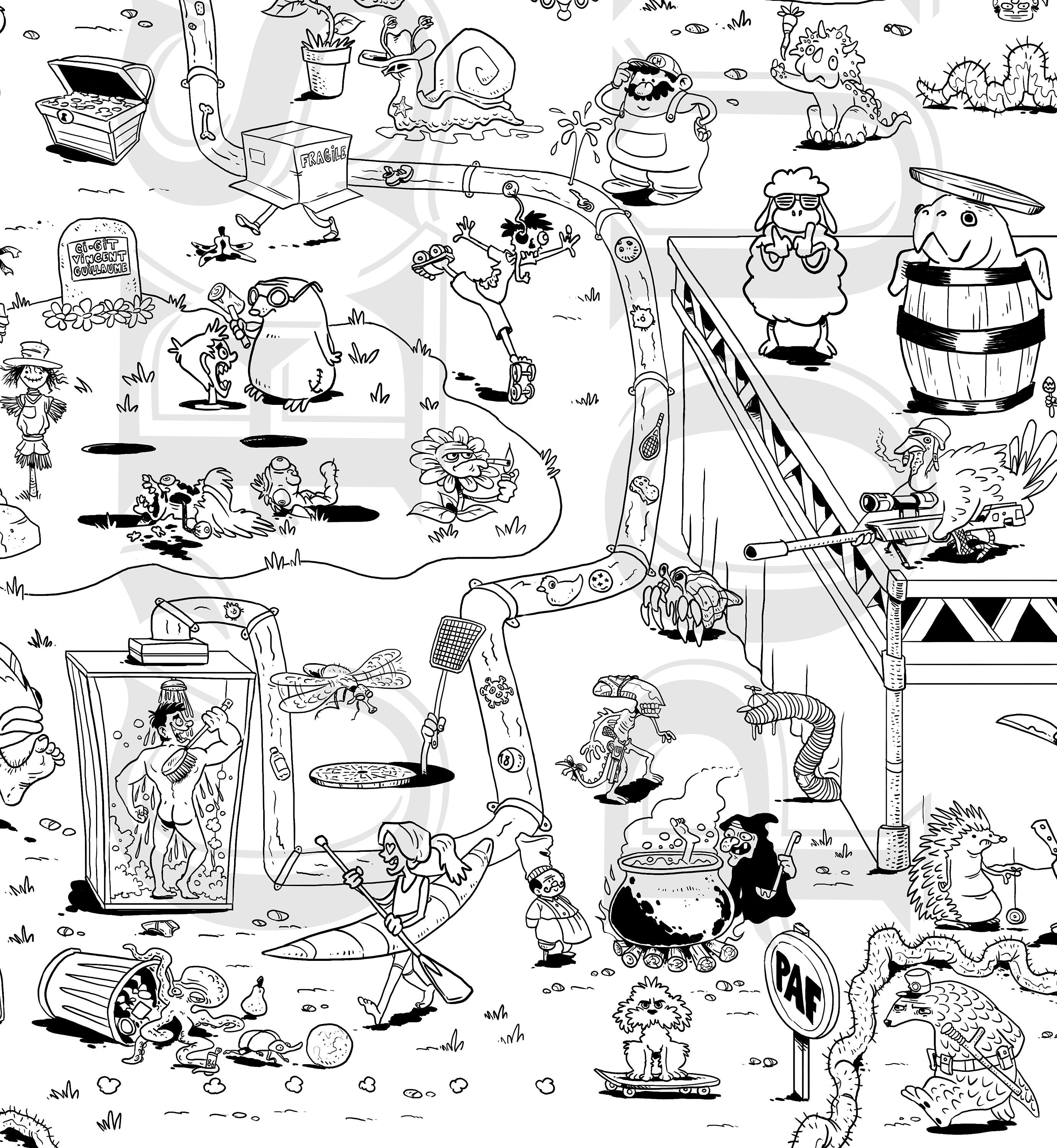 Poster Giant Coloring Page for Adults | Etsy UK