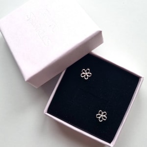 Dainty Sterling Silver Earrings, Cute Crown & Flower Studs Gift for Her, Timeless Elegant Jewelry, Everyday Luxury, Minimalist Gift for Her