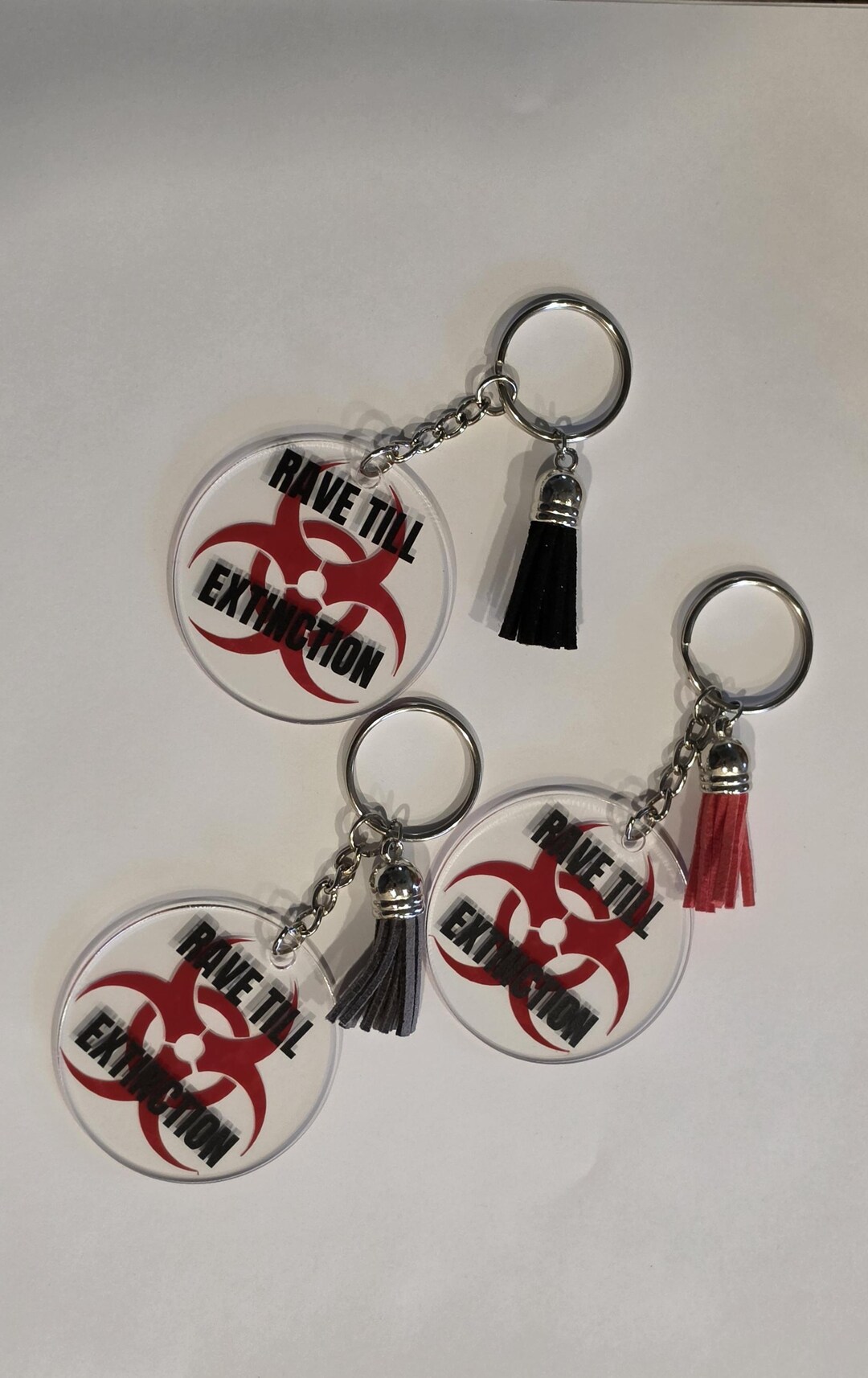 Rave Til Extinction Biohazard Festival Keychain | Apocalypse Fest EDM ...