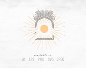 Minimal sun logo design SVG,Occult sun clipat,Celestial star logo svg,Logo sun design PNG,Magical simple logo vector,premade boho logo png
