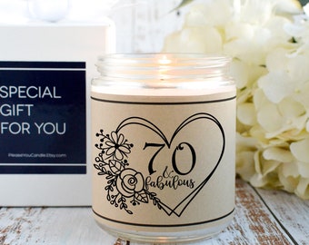 70th Birthday Candle Etsy