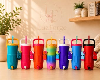 Skinny Can Holder with Straw & Opener | Nail Friendly Drink Accessory