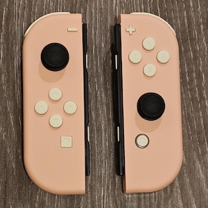 Custom Nintendo Switch Joy-con Controllers Pink With White