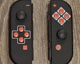 Black and Red Retro Custom Joycons