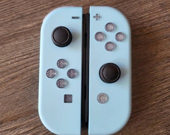 Custom Blue Joycons with Clear Buttons