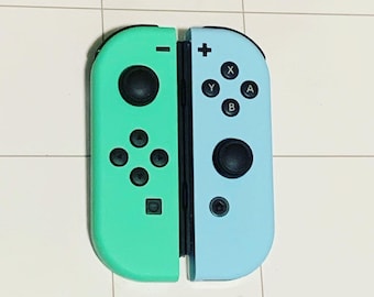 Pastel Mint Blue White Backing Joycons