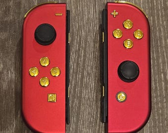 Red and Gold Custom Joycons