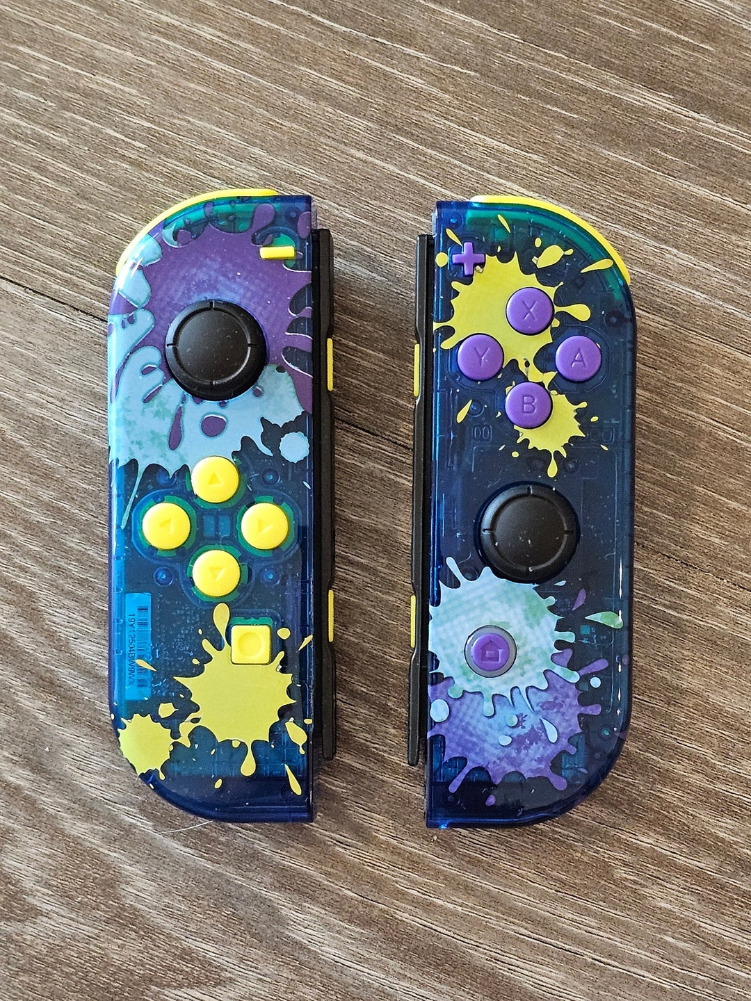Clear Paint Splatter Custom Joycons - Etsy