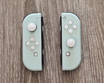 Cyan with White Jelly Buttons Custom Joycons
