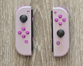 Gray Violet with Chrome Purple Buttons Custom Joycons