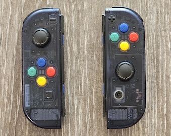 Clear Navy Blue Custom Joycons