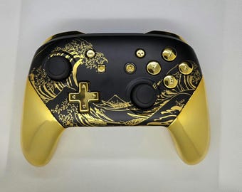 Mando profesional personalizado Great Wave dorado y negro