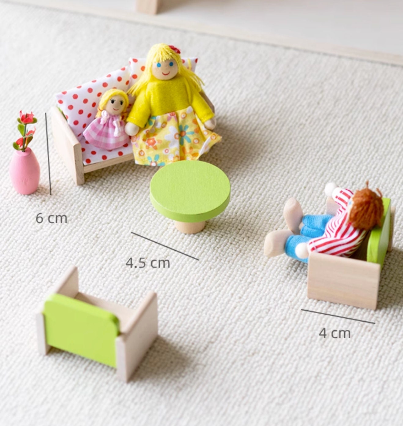 Amazing Wooden Miniatures Doll Houses Furniture Kit With Led Baby Kid Assemble Toys 4x21x3