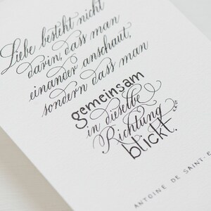 Handgeschriebene Karte, Kalligraphie, Spruch, Original, Calligraphy, Handlettering, Schriftwerk, Schreiben, Wandbild, Poster, Lettering