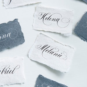 Platzkarten, Namenskarten, Namensschilder - handgemacht & personalisiert, individuelle Kalligraphie, handgeschriebene Karten, Hochzeitskarte