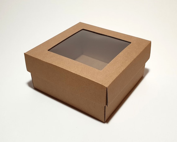 Cajas de de cartón con ventana transparente y tapa - Etsy España
