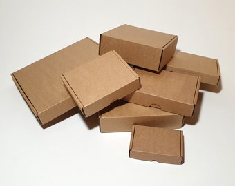 Boîtes d'expédition avec couvercle, en carton, durables et faciles à plier, différentes tailles